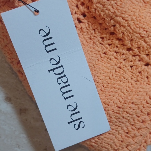 NWT She Made Me Cotton Crochet Knit Essential High-Waisted Bikini Bottoms - Picture 2 of 11